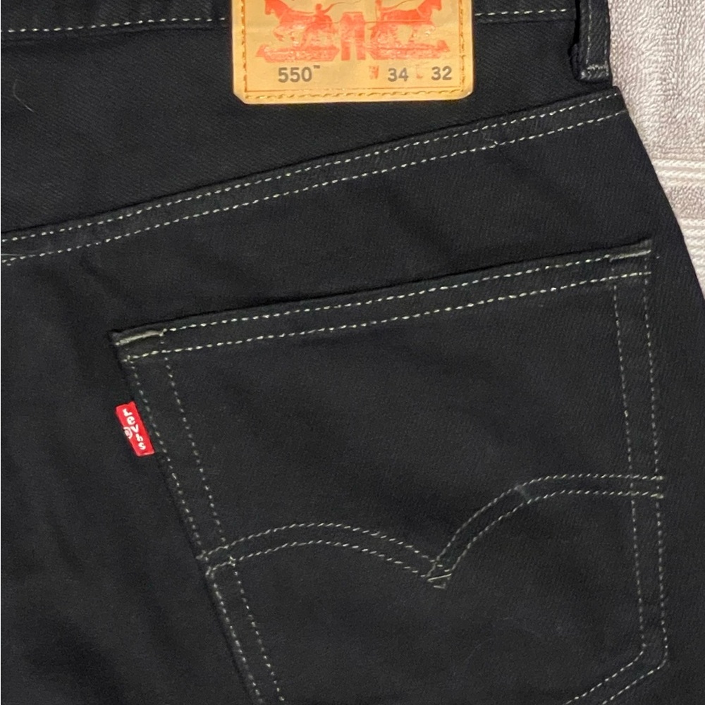 Levi's Men's 550 W34 L32 Dark Black Jeans